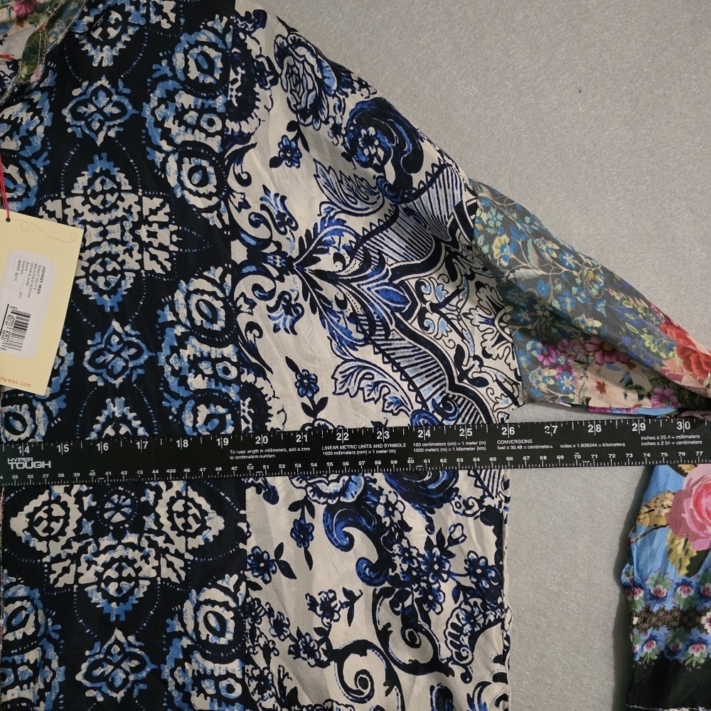 NWT Johnny Was Multi Print Button Down Blouse C13217-9 Size Small - Picture 5 of 13
